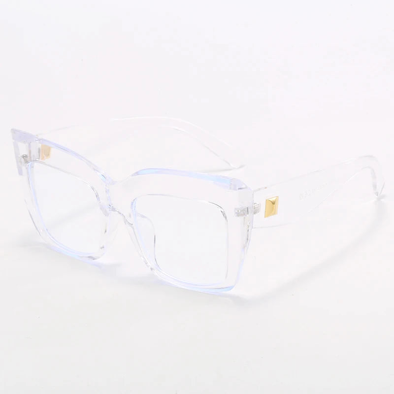 Oversized Square Women's Glasses Frames Fashion Black Anti Blue Light Eyeglasses Optical Lenses Female Luxury Brand Big Eyewear