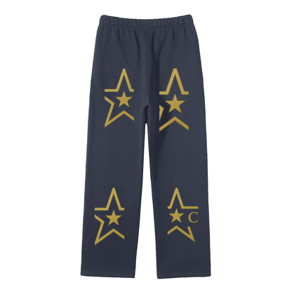 CE Unisex Solid Color Fleece Straight Leg Pants