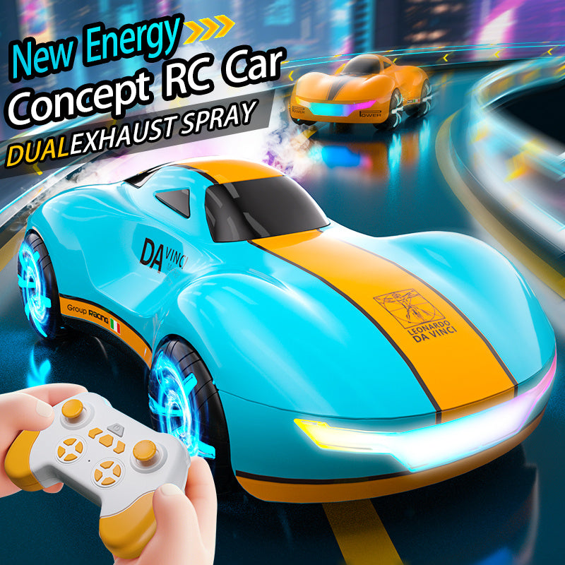 RC Car Remote Control with Gesture Double Spray 360° Rotation, High-Speed Wireless, LED Headlights& Underglow, Durable Plastic Body-for Birthdays, Christmas, Halloween Toys Gifts Remote Control Car