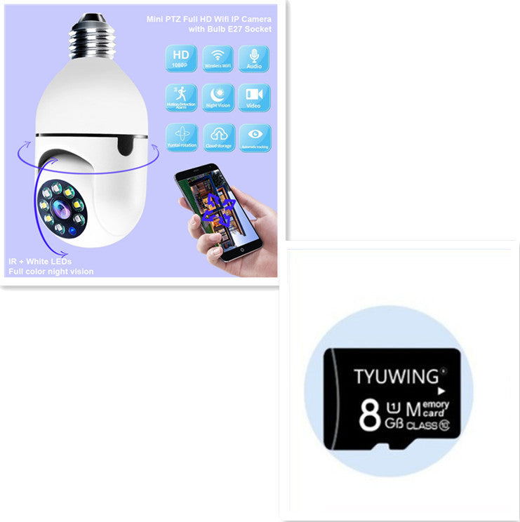 WiFi CAMERA 1080P Bulb 4X Zoom Camera E27 Home 5GWiFi Alarm Monitor MerchMallow