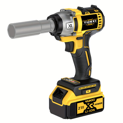 21V Cordless Impact Wrench Wireless Drill Kit with 4000mAh Battery, Brushless Electric Impact Gun Drill, Toolbox, Charger, Socket & Complete Accessories - Ideal Gift for Men