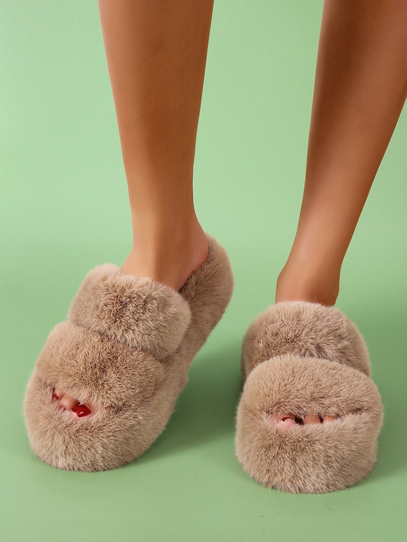 Fluffy Women's Thick-soled Home Slippers MerchMallow