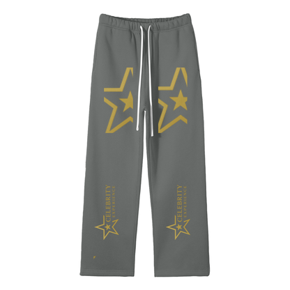 CE Unisex Solid Color Fleece Straight Leg Pants