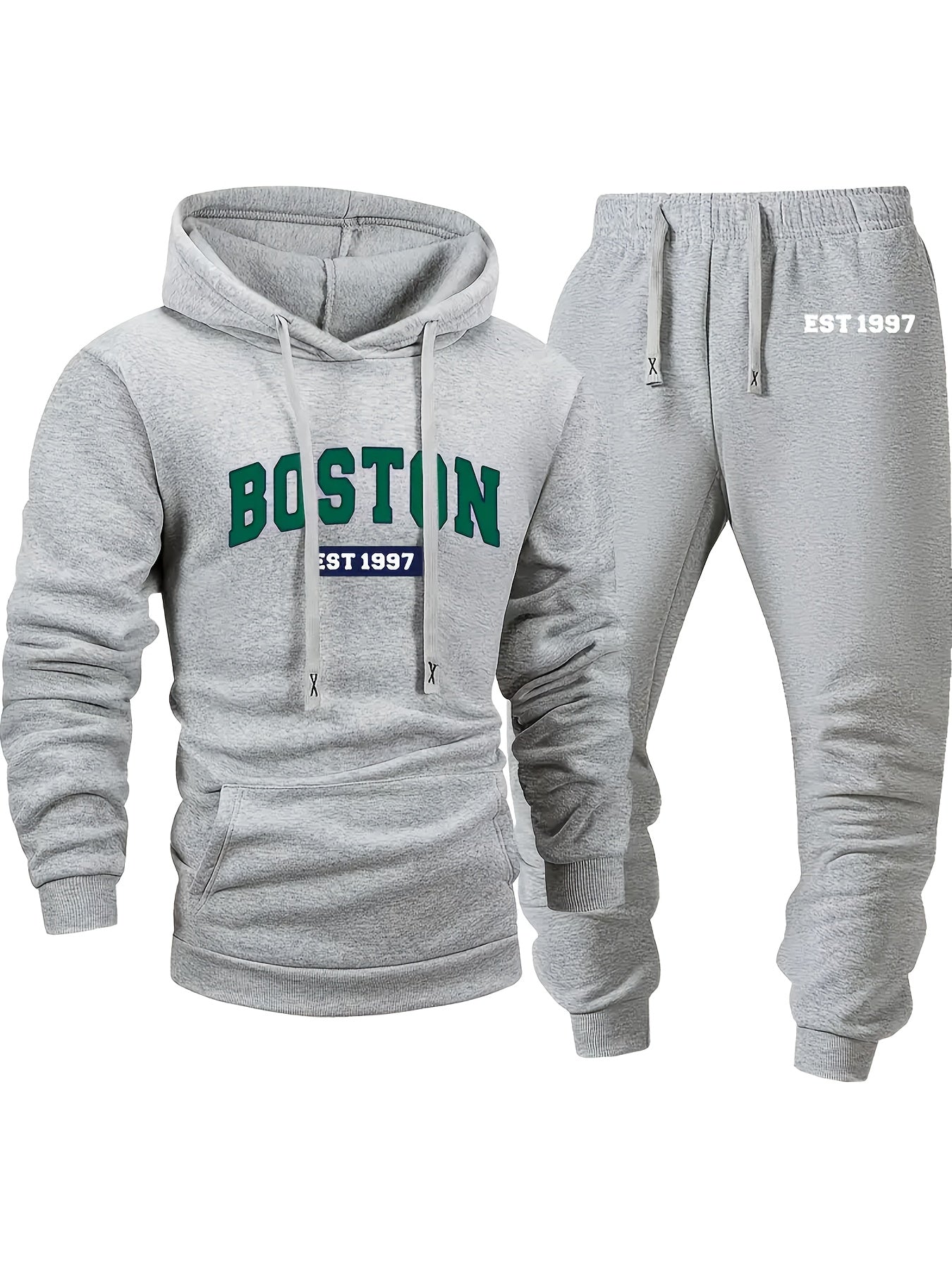 6pcs Men's Sportswear And Pants Set, Fashionable Street Style City Name Printed Sportswear for Autumn And Winter Outdoor Fitness Jogging Casual Wear, Soft, Warm And Comfortable Hooded Shirt And Pants|Men's Set.