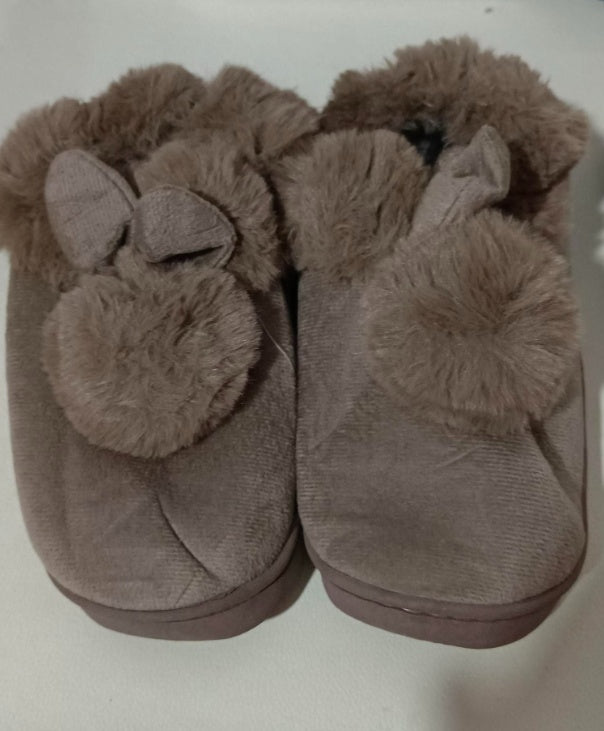 Autumn Winter Cotton Slippers Fur Rabbit Home Warm Thick Bottom Indoor Cotton Shoes Womens Slippers Cute Fluffy Cat Slippers MerchMallow
