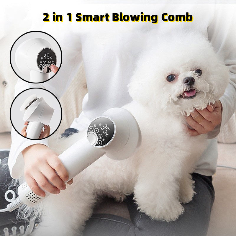 Smart Pet Hair Dryer Dog Golden Retriever Cat Grooming Hairdressing Blow & Comb Silent No Harm Pet Cleaning Supplies Pet Products MerchMallow