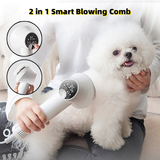 Smart Pet Hair Dryer Dog Golden Retriever Cat Grooming Hairdressing Blow & Comb Silent No Harm Pet Cleaning Supplies Pet Products MerchMallow