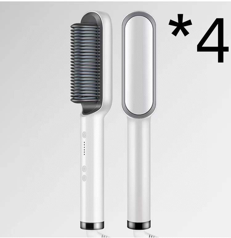New 2 In 1 Hair Straightener Hot Comb Negative Ion Curling Tong Dual-purpose Electric Hair Brush MerchMallow