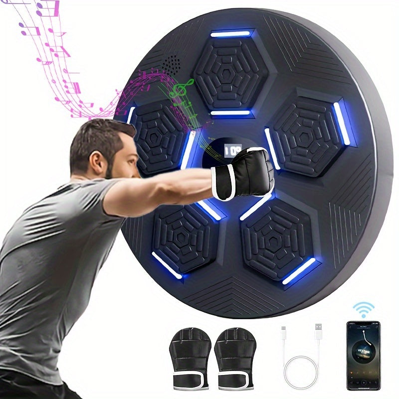 Boxing target, musical boxing machine, training punch equipment, wall mounted boxing machine, boxing exercise machine, gift giving, summer sports, target for home training boxing, plays music and connects to musical boxing ma