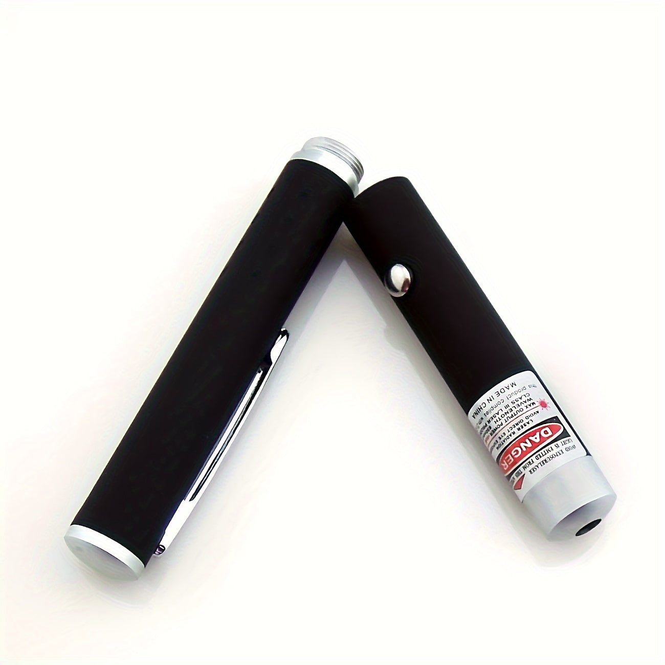 2PCS Green Laser Pointer Long Range Dot Clicker Toy Pen For Indoor Interactive Teaching, Cat Toys Pointer, Puppy Kitten Lazer Toy, Bright Clicker For Dog Cat Training Exercise