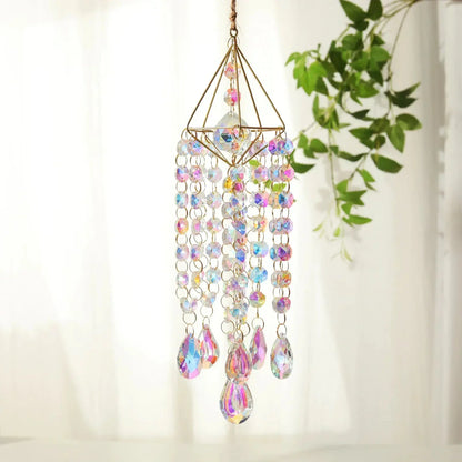 Golden Air Rack Sun Catcher with AB Crystal Pendant Celebrity Goods
