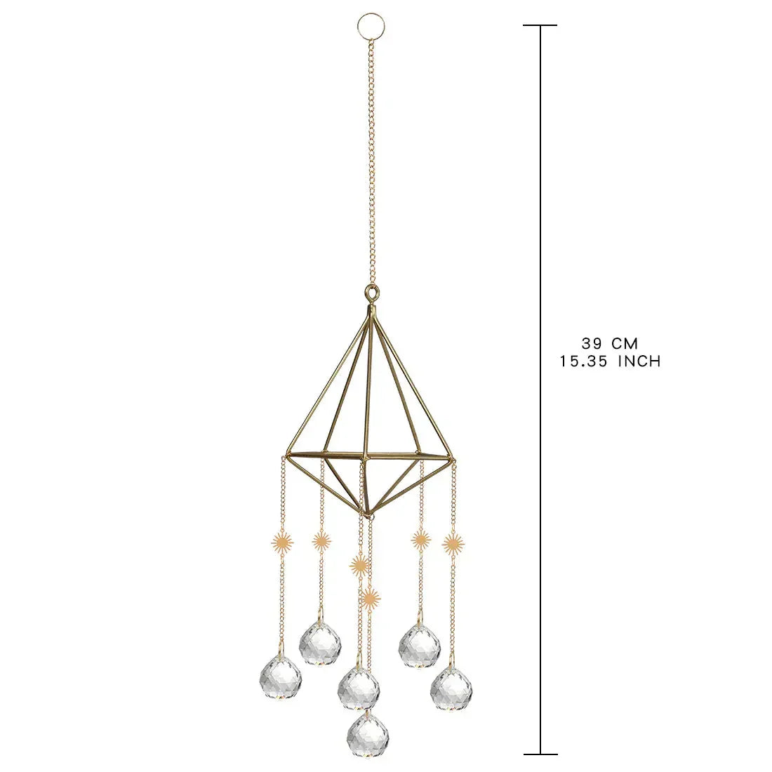 Golden Air Rack Sun Catcher with AB Crystal Pendant Celebrity Goods