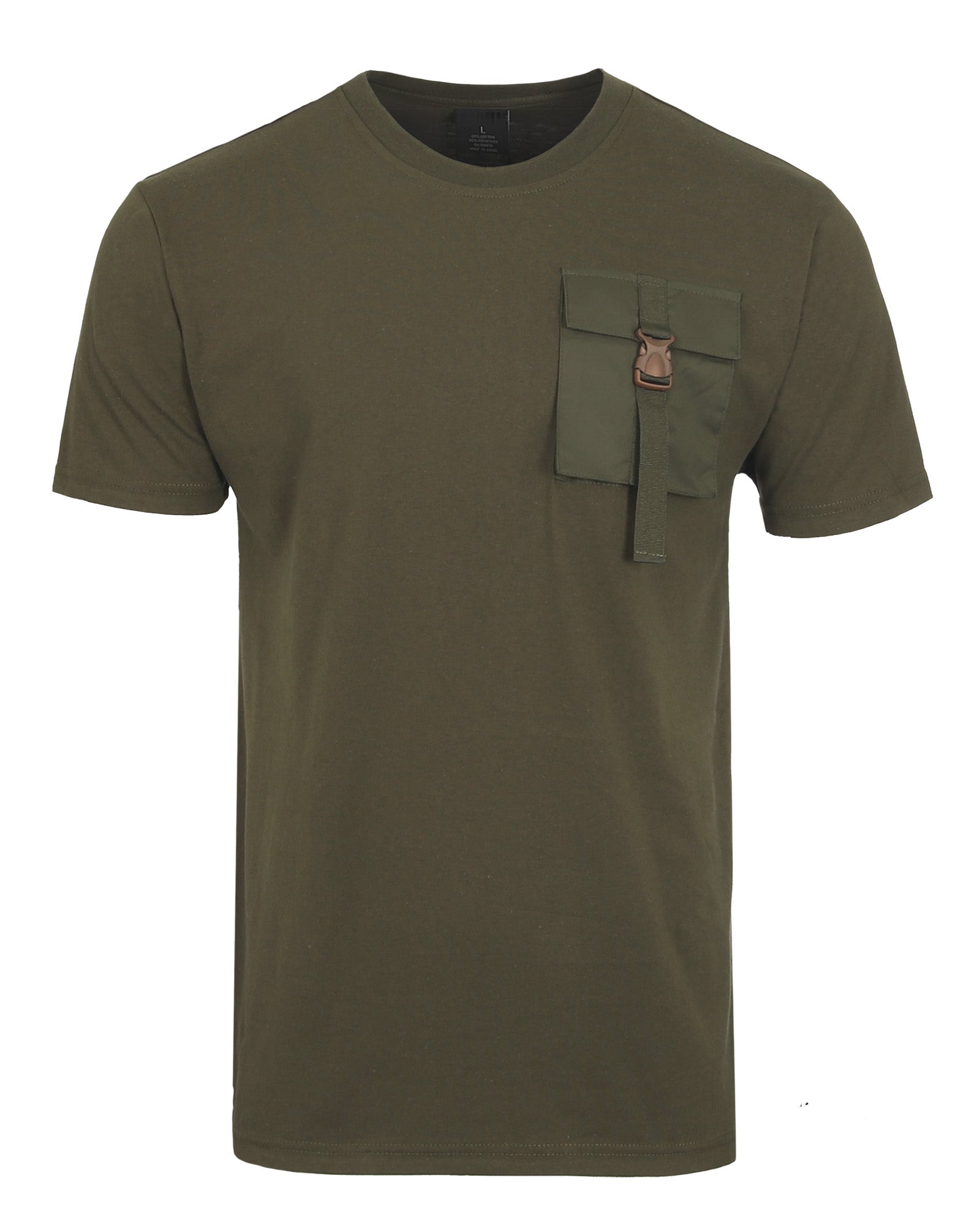 ZIMEGO Mens Chest Pocket T Shirts - Urban Hip Hop Streetwear Hipster Tshirts for Men ZIMEGO MEN