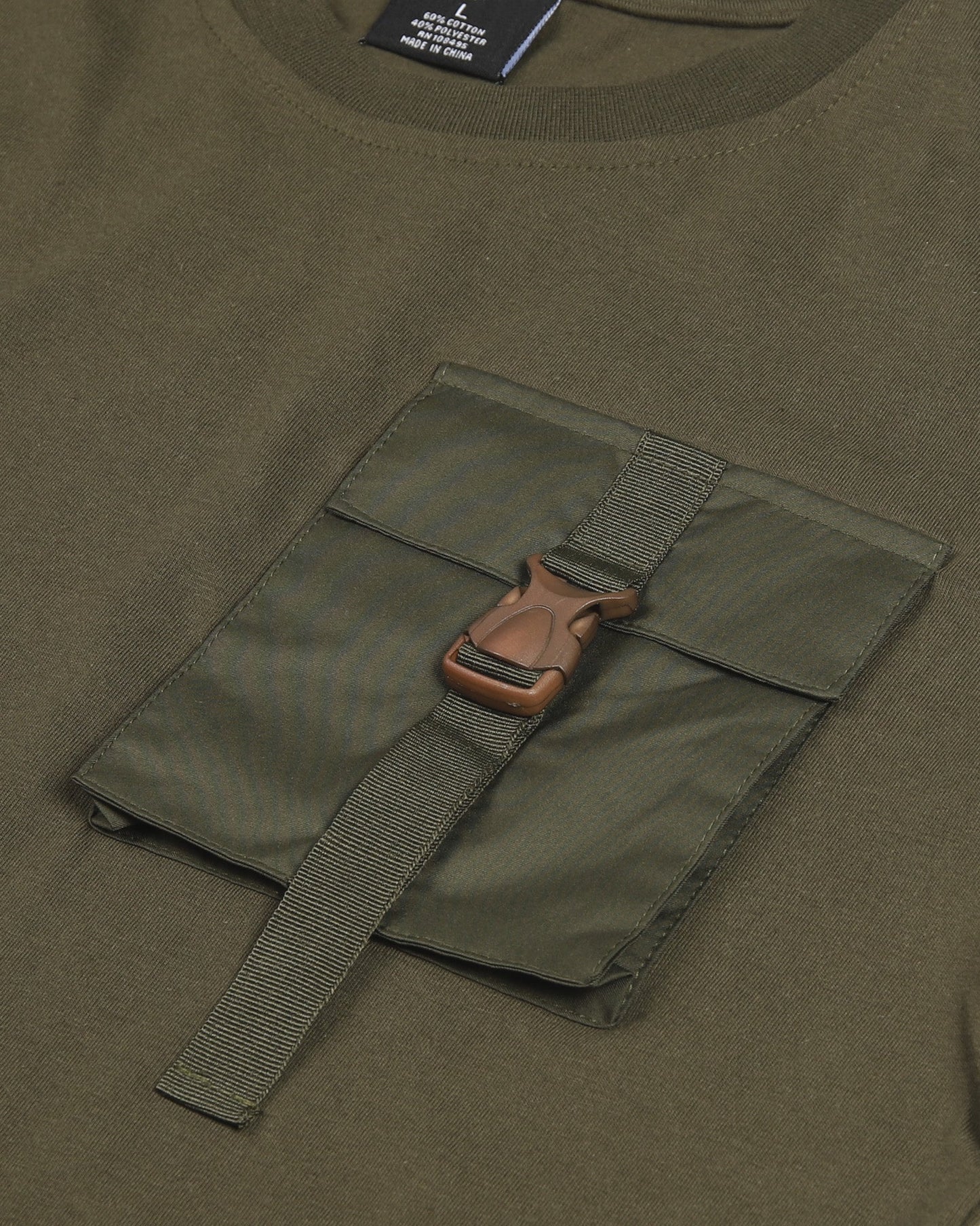 ZIMEGO Mens Chest Pocket T Shirts - Urban Hip Hop Streetwear Hipster Tshirts for Men ZIMEGO MEN