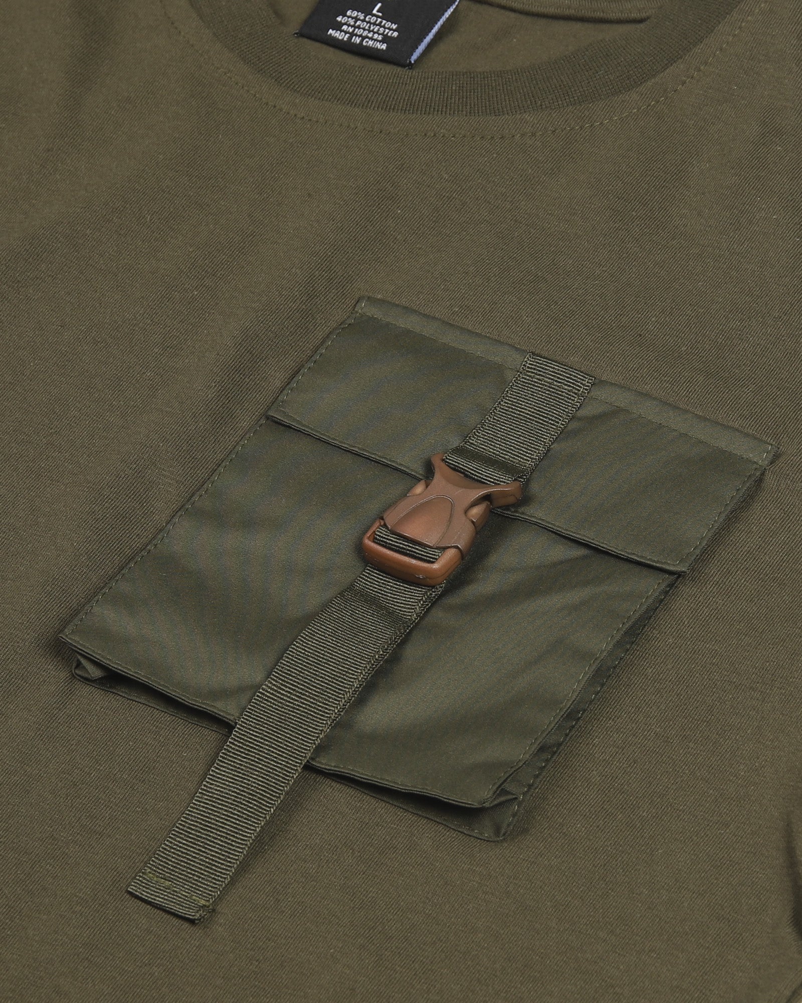 ZIMEGO Mens Chest Pocket T Shirts - Urban Hip Hop Streetwear Hipster Tshirts for Men ZIMEGO MEN