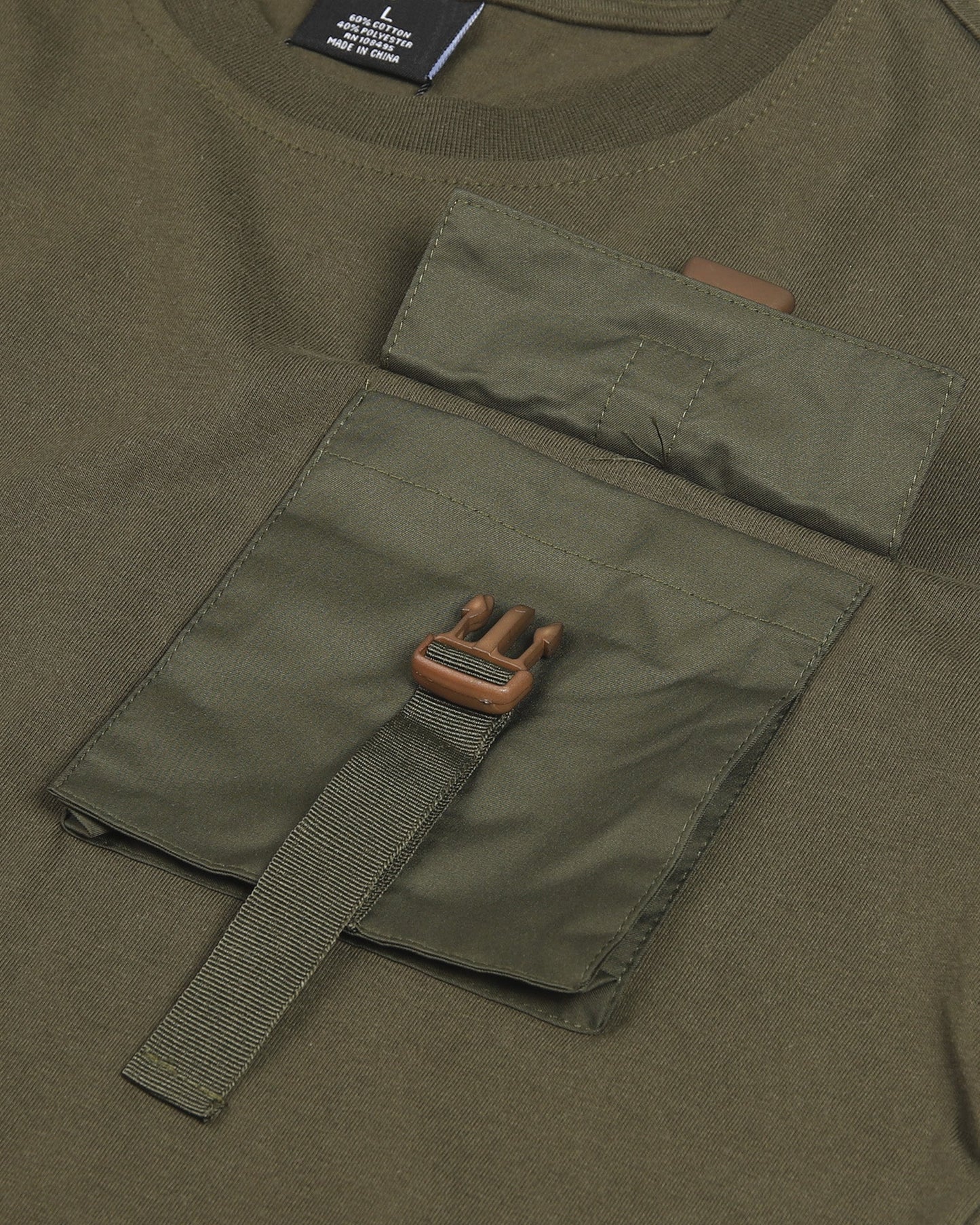 ZIMEGO Mens Chest Pocket T Shirts - Urban Hip Hop Streetwear Hipster Tshirts for Men ZIMEGO MEN