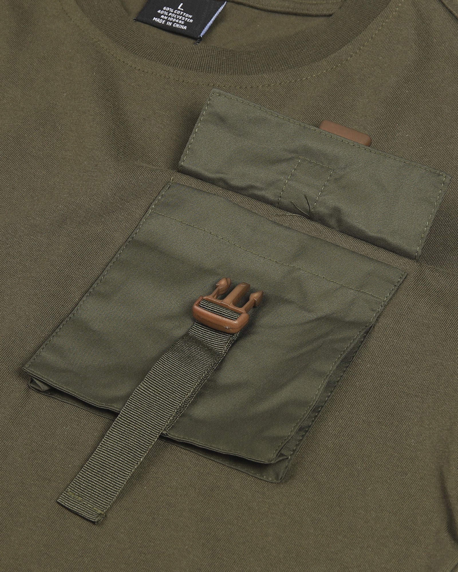 ZIMEGO Mens Chest Pocket T Shirts - Urban Hip Hop Streetwear Hipster Tshirts for Men ZIMEGO MEN