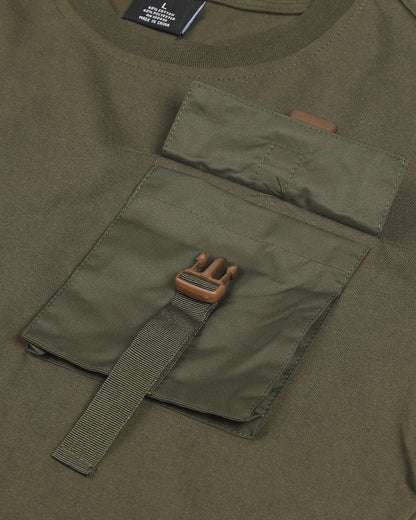 ZIMEGO Mens Chest Pocket T Shirts - Urban Hip Hop Streetwear Hipster Tshirts for Men ZIMEGO MEN